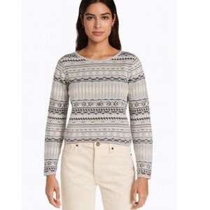 Rag & Bone Cropped Geometric Shape Print Lightweight Sweater Size Medium